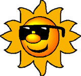 sun in sunglasses clipart